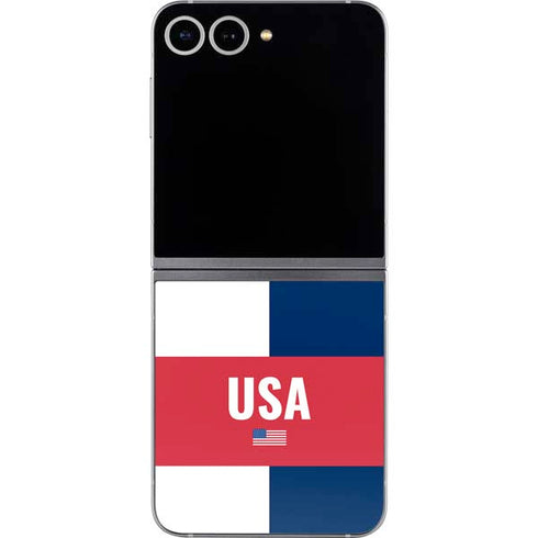 USA Flag Color Block Galaxy Z Flip6 Skin